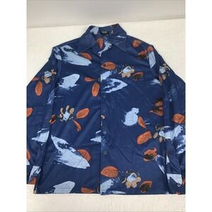 Vintage Joel California Mens Long Sleeve Shirt M Polyester Disco 1970s Rare Nice